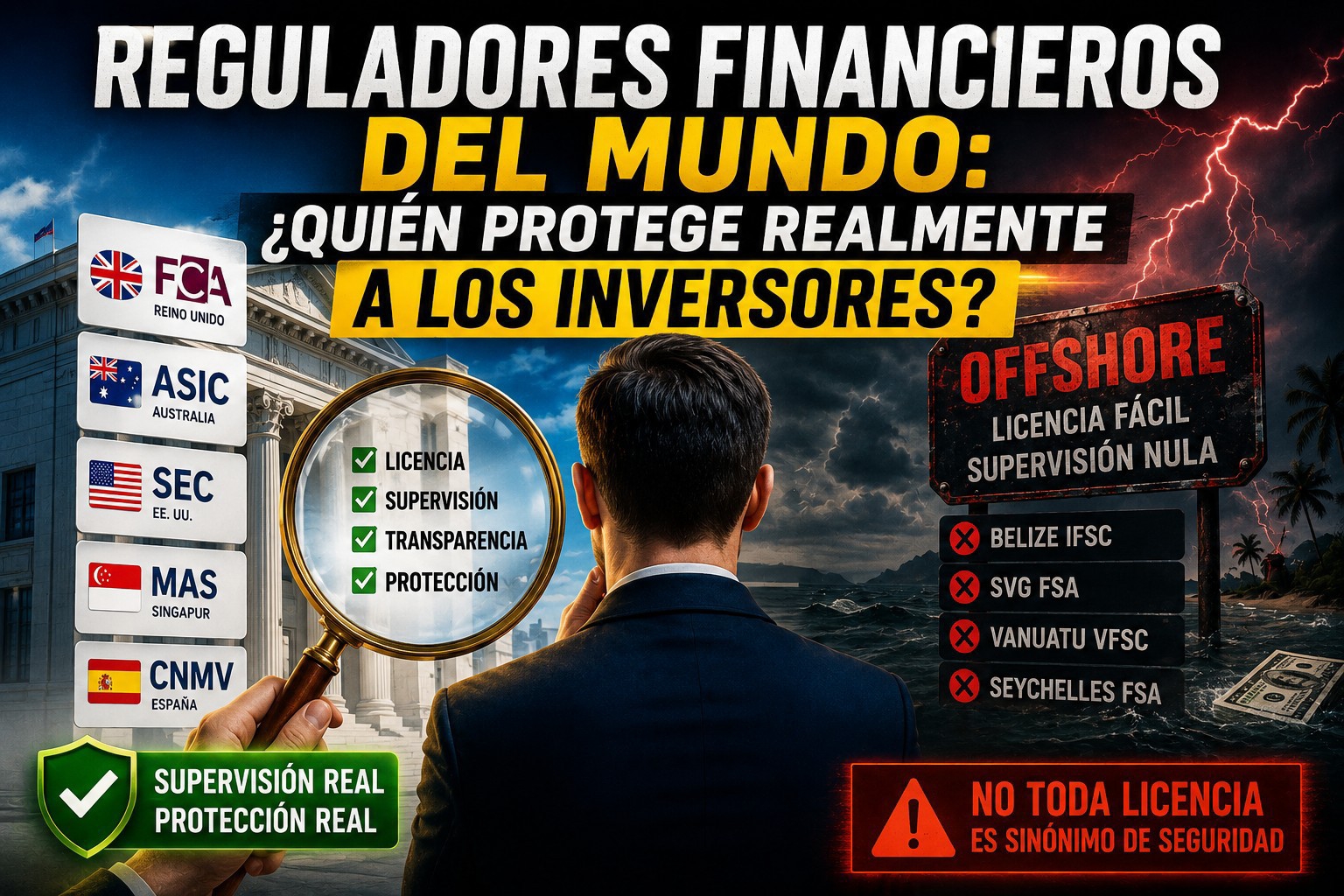 Reguladores financieros del mundo: quién protege realmente a los inversores